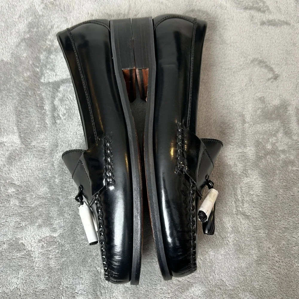 Kirkland Signature American Vintage All Leather Shoes Black Men's Loafers Sz 8 D